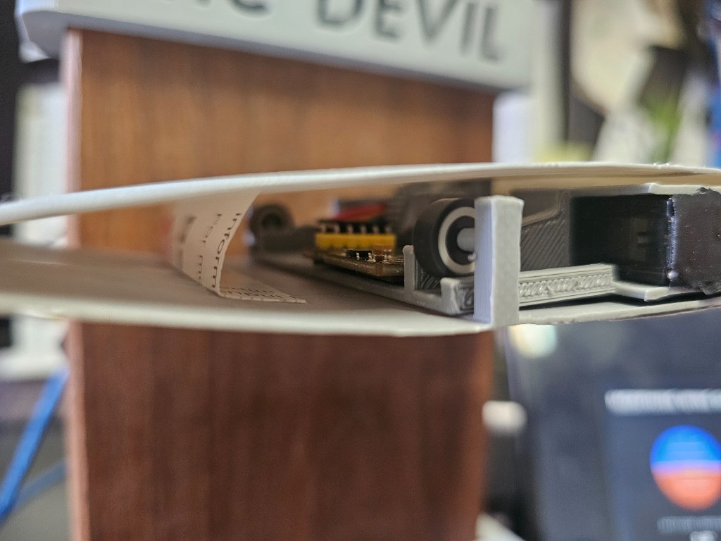 Internal view of morphing wing mechanism